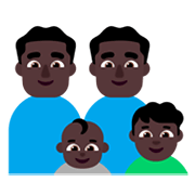 👨🏿‍👨🏿‍👶🏿‍👦🏿 Emoji Familia - Hombre, Hombre, Bebé, Niño: Tono De Piel Oscuro en Microsoft Windows 11 November 2021 Update.