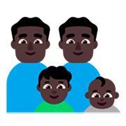 Émoji 👨🏿‍👨🏿‍👦🏿‍👶🏿 Famille - Homme, Homme, Garçon, Bébé: Peau Foncée sur Microsoft Windows 11 November 2021 Update.