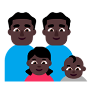 👨🏿‍👨🏿‍👧🏿‍👶🏿 Emoji Família - Homem, Homem, Menina, Bebê: Pele Escura na Microsoft Windows 11 November 2021 Update.