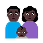 👨🏿‍👩🏿‍👶🏿 Emoji Familia - Hombre, Mujer, Bebé: Tono De Piel Oscuro en Microsoft Windows 11 November 2021 Update.