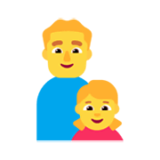 👨‍👧 Emoji Familie: Mann, Mädchen Microsoft Windows 11 November 2021 Update.