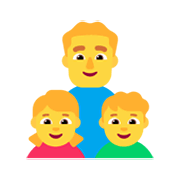 👨‍👧‍👦 Emoji Familie: Mann, Mädchen und Junge Microsoft Windows 11 November 2021 Update.