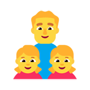 Emoji 👨‍👧‍👧 Famiglia: Uomo, Bambina E Bambina su Microsoft Windows 11 November 2021 Update.