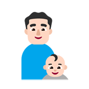 👨🏻‍👶🏻 Emoji Família - Homem, Bebê: Pele Clara na Microsoft Windows 11 November 2021 Update.