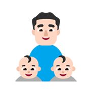 👨🏻‍👶🏻‍👶🏻 Emoji Familie - Mann, Baby, Baby: helle Hautfarbe Microsoft Windows 11 November 2021 Update.