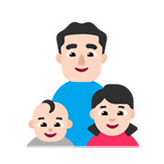 Emoji 👨🏻‍👶🏻‍👧🏻 Famiglia - Uomo, Neonato, Bambina: Carnagione Chiara su Microsoft Windows 11 November 2021 Update.