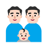 👨🏻‍👨🏻‍👶🏻 Emoji Familie - Mann, Mann, Baby: helle Hautfarbe Microsoft Windows 11 November 2021 Update.