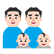 Émoji 👨🏻‍👨🏻‍👶🏻‍👶🏻 Famille - Homme, Homme, Bébé, Bébé: Peau Claire sur Microsoft Windows 11 November 2021 Update.