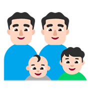 👨🏻‍👨🏻‍👶🏻‍👦🏻 Emoji Familia - Hombre, Hombre, Bebé, Niño: Tono De Piel Claro en Microsoft Windows 11 November 2021 Update.