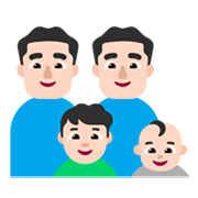 Émoji 👨🏻‍👨🏻‍👦🏻‍👶🏻 Famille - Homme, Homme, Garçon, Bébé: Peau Claire sur Microsoft Windows 11 November 2021 Update.