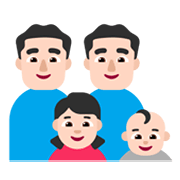Emoji 👨🏻‍👨🏻‍👧🏻‍👶🏻 Famiglia - Uomo, Uomo, Bambina, Neonato: Carnagione Chiara su Microsoft Windows 11 November 2021 Update.