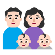 👨🏻‍👩🏻‍👶🏻‍👶🏻 Emoji Familia - Hombre, Mujer, Bebé, Bebé: Tono De Piel Claro en Microsoft Windows 11 November 2021 Update.