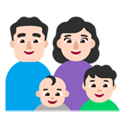 Emoji 👨🏻‍👩🏻‍👶🏻‍👦🏻 Famiglia - Uomo, Donna, Neonato, Bambino: Carnagione Chiara su Microsoft Windows 11 November 2021 Update.