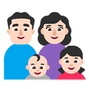 👨🏻‍👩🏻‍👶🏻‍👧🏻 Emoji Familie - Mann, Frau, Baby, Mädchen: helle Hautfarbe Microsoft Windows 11 November 2021 Update.