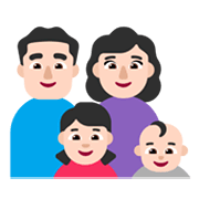 👨🏻‍👩🏻‍👧🏻‍👶🏻 Emoji Familia - Hombre, Mujer, Niña, Bebé: Tono De Piel Claro en Microsoft Windows 11 November 2021 Update.