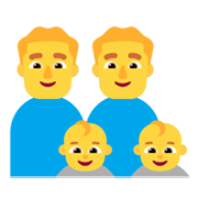 Emoji 👨‍👨‍👶‍👶 Famiglia: Uomo, Uomo, Neonato, Neonato su Microsoft Windows 11 November 2021 Update.