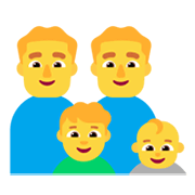 👨‍👨‍👦‍👶 Emoji Familie: Mann, Mann, Junge, Baby Microsoft Windows 11 November 2021 Update.