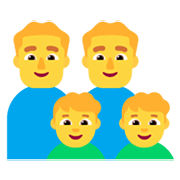👨‍👨‍👦‍👦 Emoji Familie: Mann, Mann, Junge und Junge Microsoft Windows 11 November 2021 Update.
