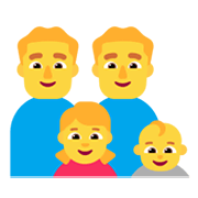 👨‍👨‍👧‍👶 Emoji Familie: Mann, Mann, Mädchen, Baby Microsoft Windows 11 November 2021 Update.