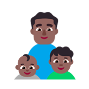 👨🏾‍👶🏾‍👦🏾 Emoji Familia - Hombre, Bebé, Niño: Tono De Piel Oscuro Medio en Microsoft Windows 11 November 2021 Update.