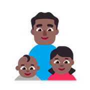 👨🏾‍👶🏾‍👧🏾 Emoji Familie - Mann, Baby, Mädchen: mitteldunkle Hautfarbe Microsoft Windows 11 November 2021 Update.