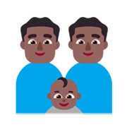 Emoji 👨🏾‍👨🏾‍👶🏾 Famiglia - Uomo, Uomo, Neonato: Carnagione Abbastanza Scura su Microsoft Windows 11 November 2021 Update.