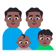 Émoji 👨🏾‍👨🏾‍👶🏾‍👦🏾 Famille - Homme, Femme, Bébé, Garçon: Peau Mate sur Microsoft Windows 11 November 2021 Update.
