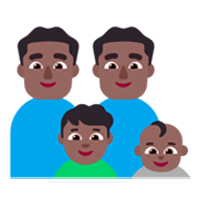 👨🏾‍👨🏾‍👦🏾‍👶🏾 Emoji Família - Homem, Homem, Menino, Bebê: Pele Morena Escura na Microsoft Windows 11 November 2021 Update.