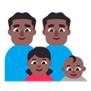 👨🏾‍👨🏾‍👧🏾‍👶🏾 Emoji Família - Homem, Homem, Menina, Bebê: Pele Morena Escura na Microsoft Windows 11 November 2021 Update.