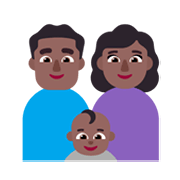 👨🏾‍👩🏾‍👶🏾 Emoji Familia - Hombre, Mujer, Bebé: Tono De Piel Oscuro Medio en Microsoft Windows 11 November 2021 Update.