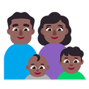Emoji 👨🏾‍👩🏾‍👶🏾‍👦🏾 Famiglia - Uomo, Donna, Neonato, Bambino: Carnagione Abbastanza Scura su Microsoft Windows 11 November 2021 Update.