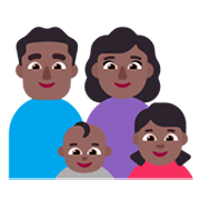 👨🏾‍👩🏾‍👶🏾‍👧🏾 Emoji Familie - Mann, Frau, Baby, Mädchen: mitteldunkle Hautfarbe Microsoft Windows 11 November 2021 Update.