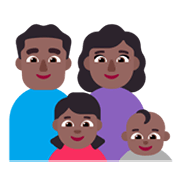 👨🏾‍👩🏾‍👧🏾‍👶🏾 Emoji Família - Homem, Mulher, Menina, Bebê: Pele Morena Escura na Microsoft Windows 11 November 2021 Update.