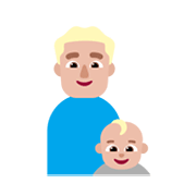 Émoji 👨🏼‍👶🏼 Famille - Homme, Bébé: Peau Moyennement Claire sur Microsoft Windows 11 November 2021 Update.