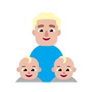 👨🏼‍👶🏼‍👶🏼 Emoji Familia - Hombre, Bebé, Bebé: Tono De Piel Claro Medio en Microsoft Windows 11 November 2021 Update.