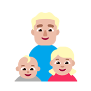 👨🏼‍👶🏼‍👧🏼 Emoji Família - Homem, Bebê, Menina: Pele Morena Clara na Microsoft Windows 11 November 2021 Update.