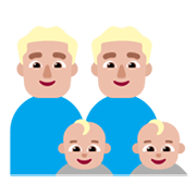 Émoji 👨🏼‍👨🏼‍👶🏼‍👶🏼 Famille - Homme, Homme, Bébé, Bébé: Peau Moyennement Claire sur Microsoft Windows 11 November 2021 Update.