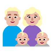 Émoji 👨🏼‍👩🏼‍👶🏼‍👶🏼 Famille - Homme, Femme, Bébé, Bébé: Peau Moyennement Claire sur Microsoft Windows 11 November 2021 Update.