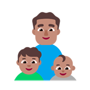 Emoji 👨🏽‍👦🏽‍👶🏽 Famiglia - Uomo, Bambino, Neonato: Carnagione Olivastra su Microsoft Windows 11 November 2021 Update.