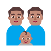 Émoji 👨🏽‍👨🏽‍👶🏽 Famille - Homme, Homme, Bébé: Peau Légèrement Mate sur Microsoft Windows 11 November 2021 Update.