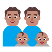 Émoji 👨🏽‍👨🏽‍👶🏽‍👶🏽 Famille - Homme, Homme, Bébé, Bébé: Peau Légèrement Mate sur Microsoft Windows 11 November 2021 Update.