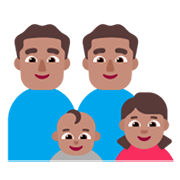 👨🏽‍👨🏽‍👶🏽‍👧🏽 Emoji Família - Homem, Homem, Bebê, Menina: Pele Morena na Microsoft Windows 11 November 2021 Update.