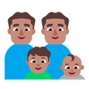 👨🏽‍👨🏽‍👦🏽‍👶🏽 Emoji Familie - Mann, Mann, Junge, Baby: mittlere Hautfarbe Microsoft Windows 11 November 2021 Update.