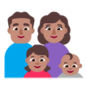 👨🏽‍👩🏽‍👧🏽‍👶🏽 Emoji Familia - Hombre, Mujer, Niña, Bebé: Tono De Piel Medio en Microsoft Windows 11 November 2021 Update.