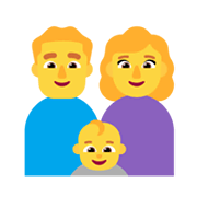 Emoji 👨‍👩‍👶 Famiglia: Uomo, Donna, Neonato su Microsoft Windows 11 November 2021 Update.