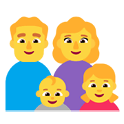 Emoji 👨‍👩‍👶‍👧 Famiglia: Uomo, Donna, Neonato, Bambina su Microsoft Windows 11 November 2021 Update.