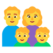 👨‍👩‍👦‍👦 Emoji Familie: Mann, Frau, Junge und Junge Microsoft Windows 11 November 2021 Update.