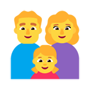 👨‍👩‍👧 Emoji Familie: Mann, Frau und Mädchen Microsoft Windows 11 November 2021 Update.