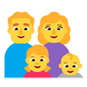 👨‍👩‍👧‍👶 Emoji Familie: Mann, Frau, Mädchen, Baby Microsoft Windows 11 November 2021 Update.