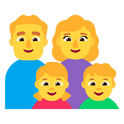 👨‍👩‍👧‍👦 Emoji Familie: Mann, Frau, Mädchen und Junge Microsoft Windows 11 November 2021 Update.